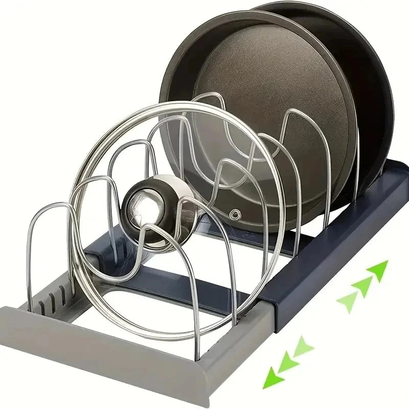 מחזיק מכסי סירים מתרחב מנירוסטה