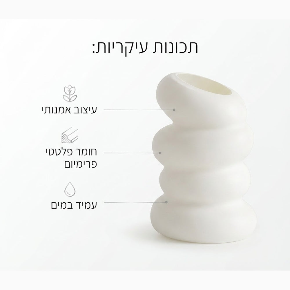 תכונות עיקריות של אגרטל הבועות הלבן מבית CALORA